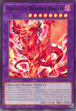 Albion the Branded Dragon (CH01-EN043) - THE CHRONICLES DECK: The Fallen & The Virtuous (All-Foil Edition) 1st Edition