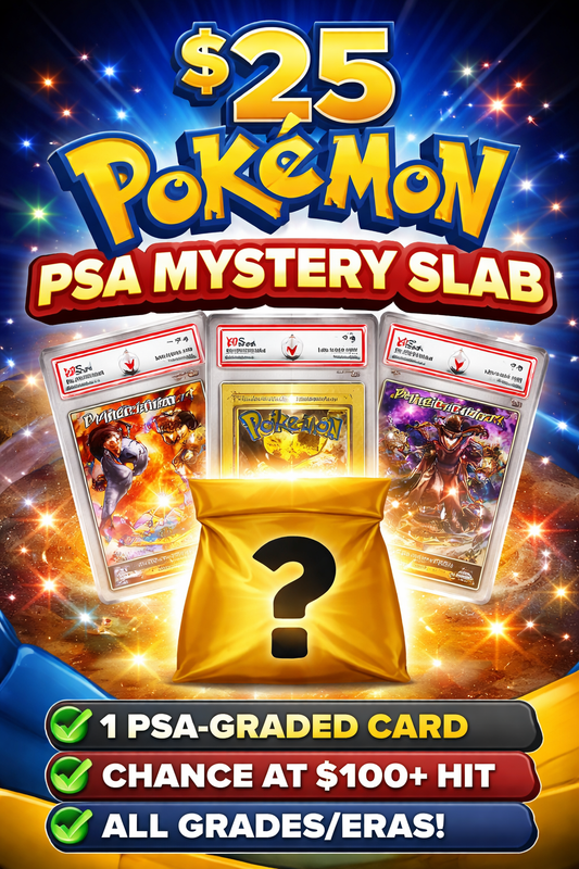 $25 PSA Pokémon Mystery Slab — 3-Tier Prize Pool (Up to $100 Value)