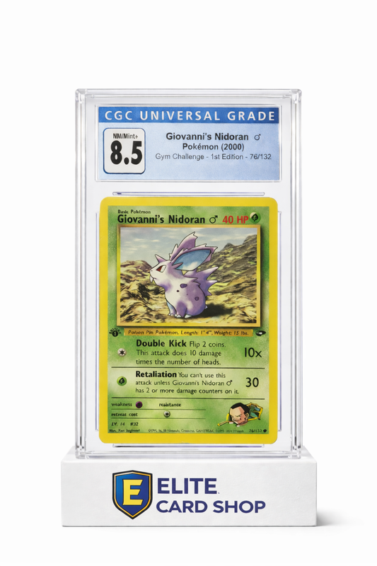 2000 Pokémon Gym Challenge Giovanni’s Nidoran ♂ 1st Edition 76/132 CGC 8.5