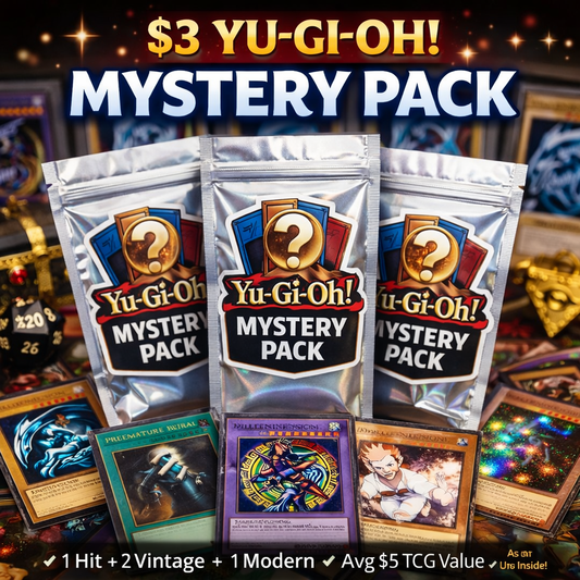 Yu-Gi-Oh! $3 Mystery Pack | Vintage + Modern Cards | Avg $5 TCG Value As Seen on Whatnot